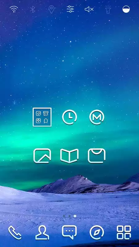Play Mystery Aurora Launcher theme