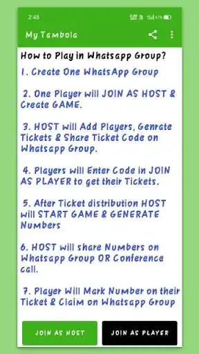 Play My Tambola - Ticket Generator for Tambola Game  and enjoy My Tambola - Ticket Generator for Tambola Game with UptoPlay