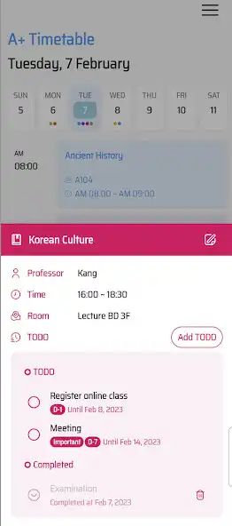 Play My Timetable (with Todo) as an online game My Timetable (with Todo) with UptoPlay