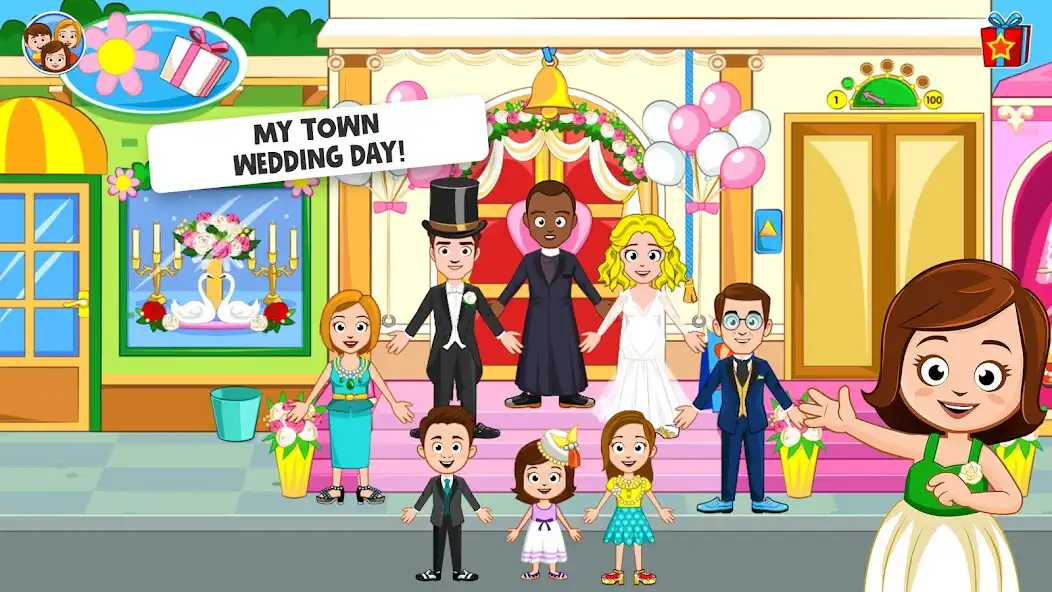Play My Town: Wedding Day girl game as an online game My Town: Wedding Day girl game with UptoPlay