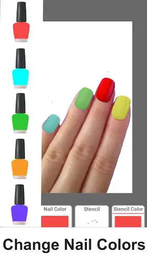 Play Nail designs - colour, shape, stencils as an online game Nail designs - colour, shape, stencils with UptoPlay