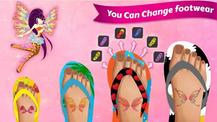 Play Nail Salon Winx beauty - Beauty Winx Foot Spa