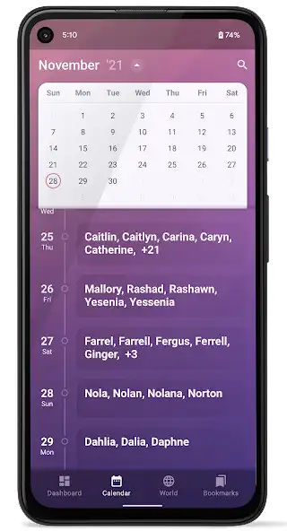 Play Name day calendar as an online game Name day calendar with UptoPlay