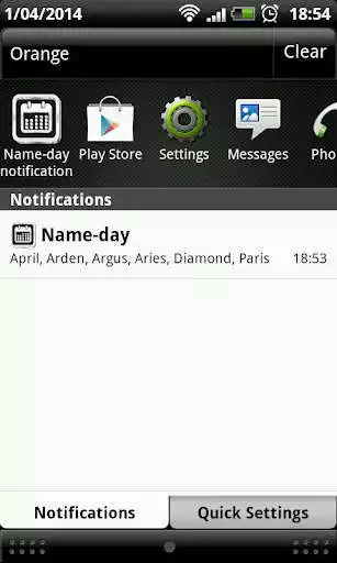 Play Name-day notification  widget