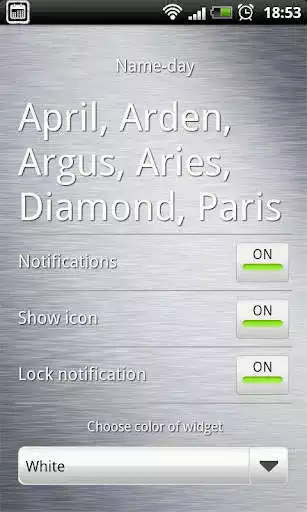 Play Name-day notification  widget
