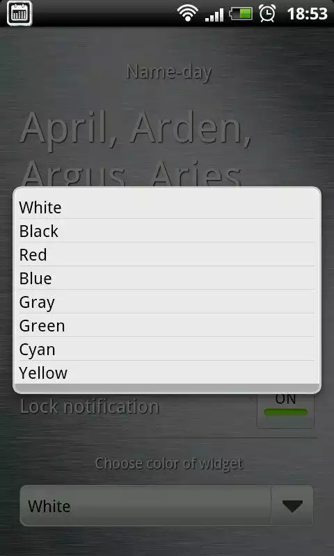 Play Name-day notification  widget