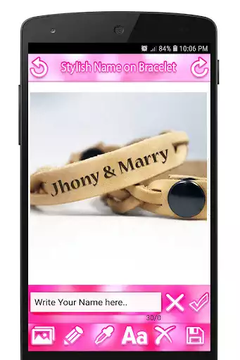 Play Name on Bracelet as an online game Name on Bracelet with UptoPlay