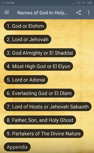 Play Names of God In Holy Scripture as an online game Names of God In Holy Scripture with UptoPlay