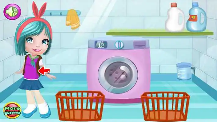 Play Nana Washing Clothes
