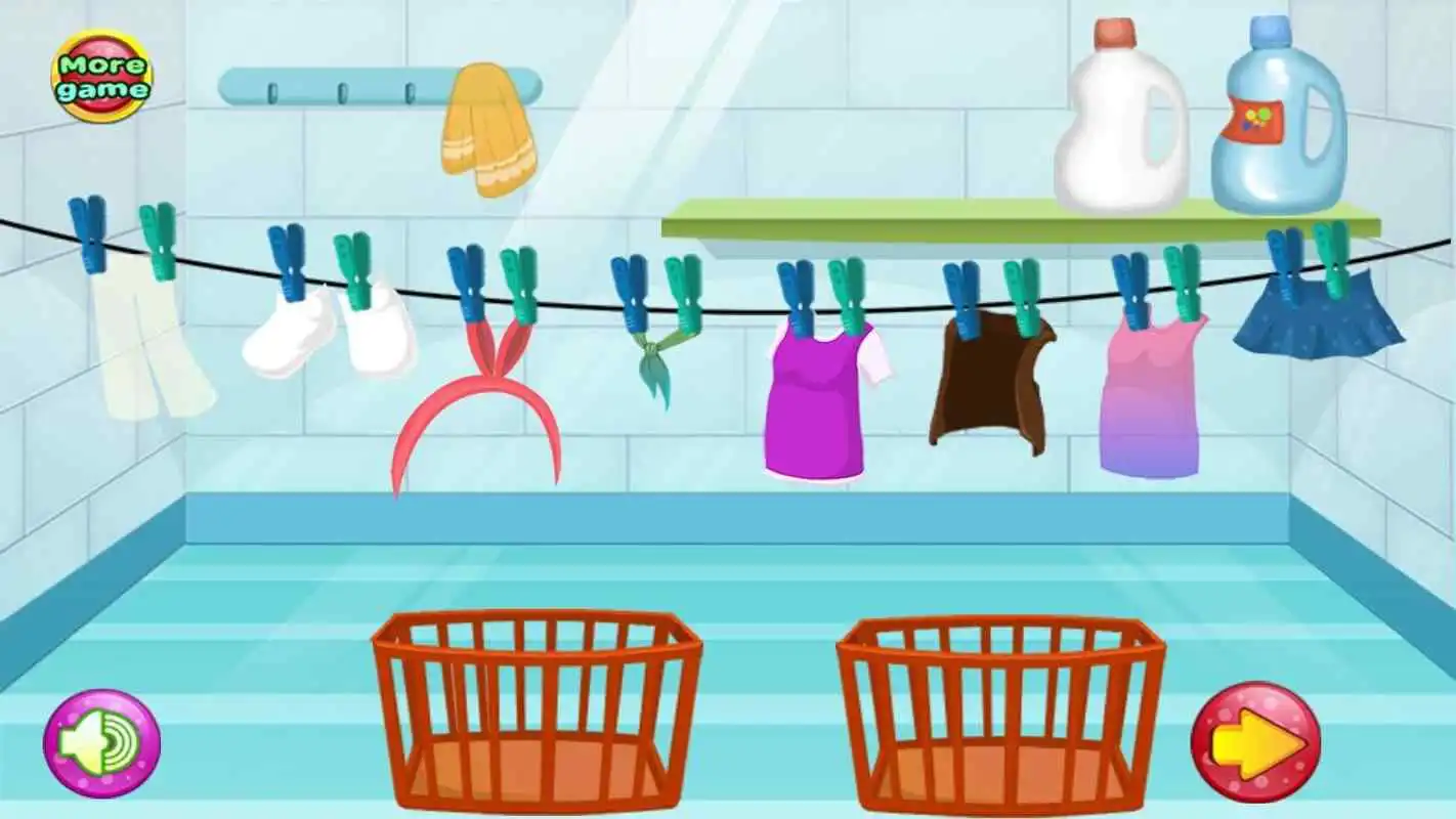 Play Nana Washing Clothes