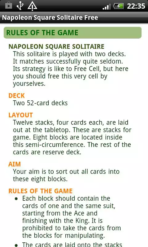 Play Napoleon Square Solitaire