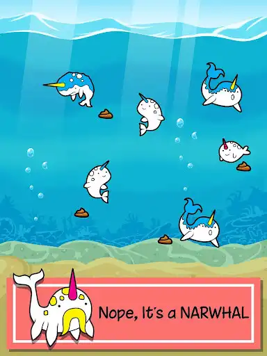 Play Narwhal Evolution -Sea Clicker as an online game Narwhal Evolution -Sea Clicker with UptoPlay