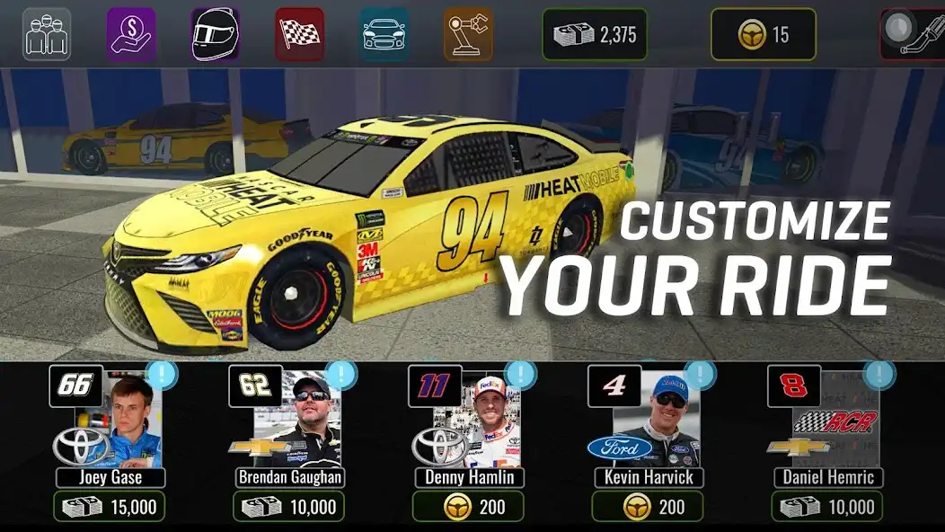 Play NASCAR Heat Mobile as an online game NASCAR Heat Mobile with UptoPlay