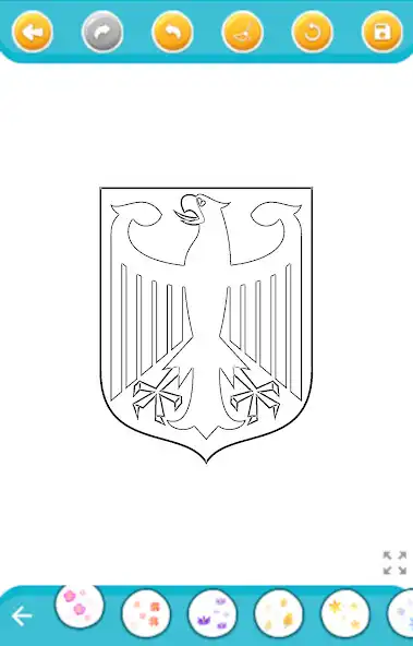 Play national emblem coloring as an online game national emblem coloring with UptoPlay