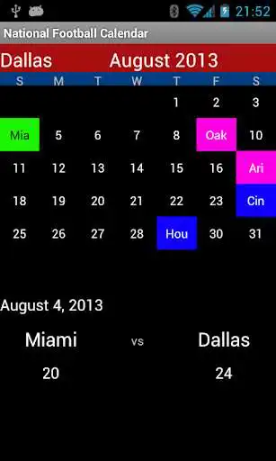 Play National Football Calendar