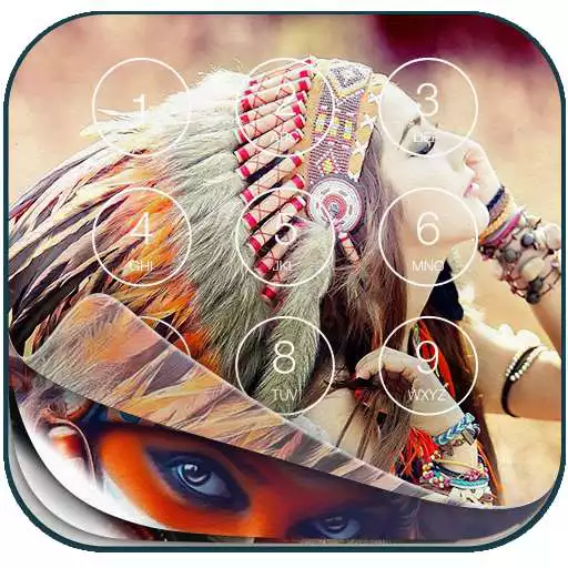 Run free android online Native American Girl Screen lock APK