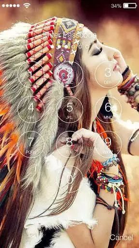 Play APK Native American Girl Screen lock  and enjoy Native American Girl Screen lock with UptoPlay com.safelockpict.natican