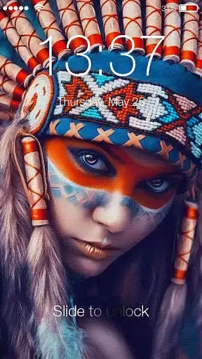 Play APK Native American Girl Screen lock  and enjoy Native American Girl Screen lock with UptoPlay com.safelockpict.natican