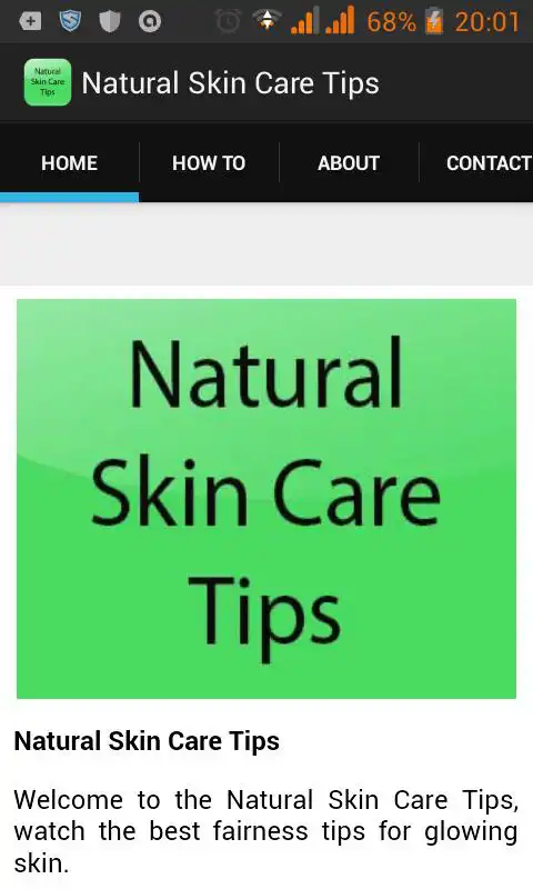 Play Natural Skin Care Tips