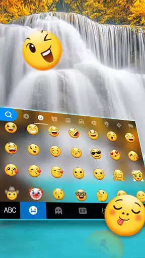 Play Nature Blue Waterfall Keyboard Theme as an online game Nature Blue Waterfall Keyboard Theme with UptoPlay
