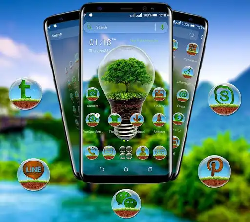 Play Nature Bulb Launcher Theme  and enjoy Nature Bulb Launcher Theme with UptoPlay