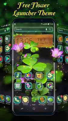 Play Nature  flower style launcher theme wallpaper