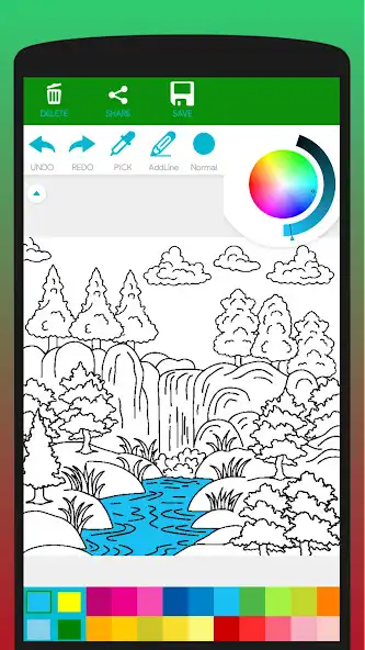 Play Nature Landscape Coloring Book as an online game Nature Landscape Coloring Book with UptoPlay