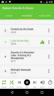 Play Nature Sounds and Music