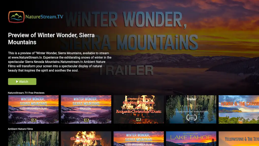 Play NatureStream.TV Ambient Nature  and enjoy NatureStream.TV Ambient Nature with UptoPlay