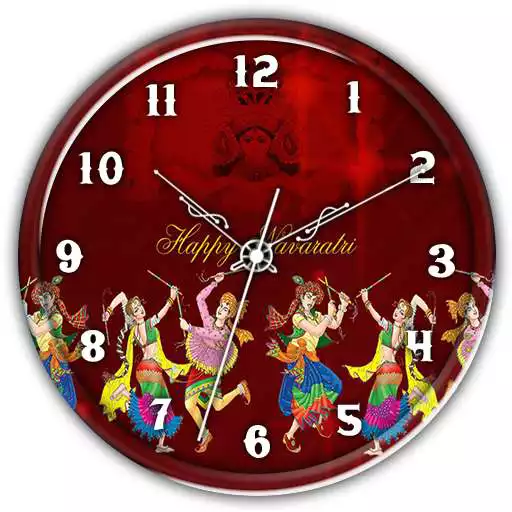 Free play online Navratri Clock Live Wallpaper APK