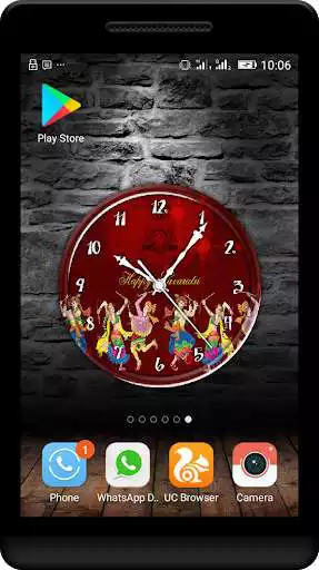 Play Navratri Clock Live Wallpaper