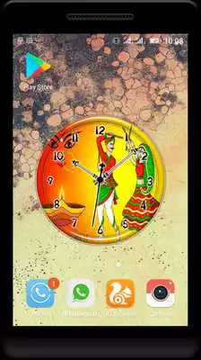 Play Navratri Clock Live Wallpaper