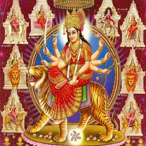 Free play online Navratri Devi Aarti MP3 Bhajans  and HD Wallpapers APK