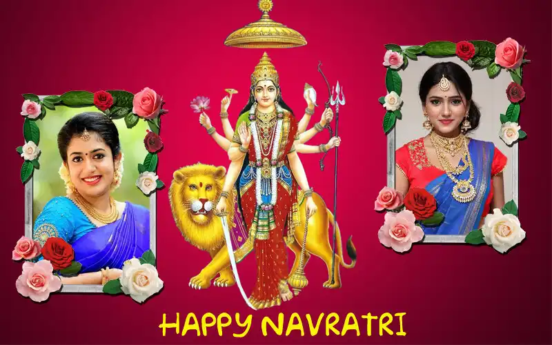 Play Navratri Dual Photo Frames as an online game Navratri Dual Photo Frames with UptoPlay