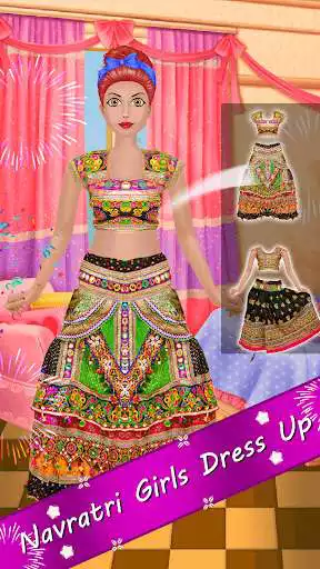 Play Navratri Garba Dressup Game as an online game Navratri Garba Dressup Game with UptoPlay
