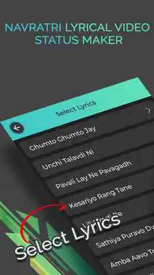 Play Navratri Lyrical Video Status Maker - 30 Seconds Play Navratri Lyrical Video Status Maker - 30 Seconds