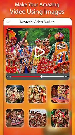 Play Navratri Video Maker Music : Photo Video Maker as an online game Navratri Video Maker Music : Photo Video Maker with UptoPlay