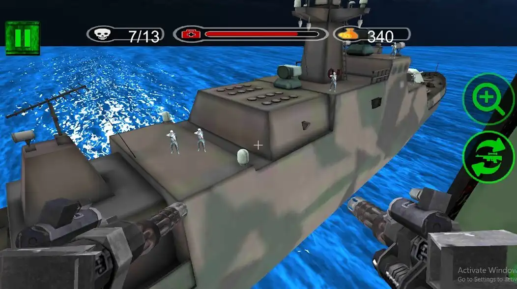 Play Navy Gunner Shooter as an online game Navy Gunner Shooter with UptoPlay
