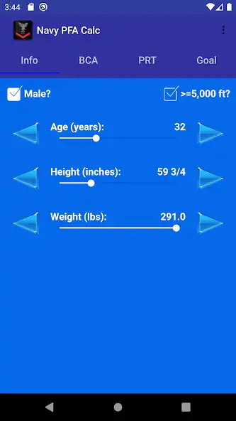 Play Navy PFA Calc  and enjoy Navy PFA Calc with UptoPlay