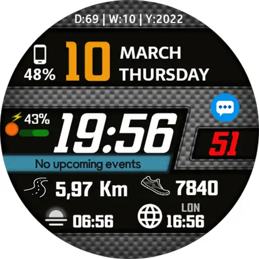 Play NB010 Digital watch face APK