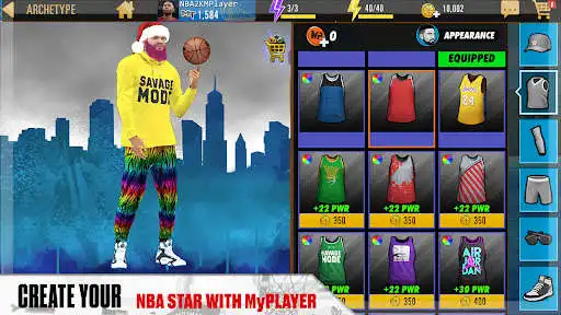 Jouez au jeu de basket-ball mobile NBA 2K en tant que jeu en ligne Jeu de basket-ball mobile NBA 2K avec UptoPlay