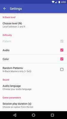 Play N-Back Brain Game PATTERN