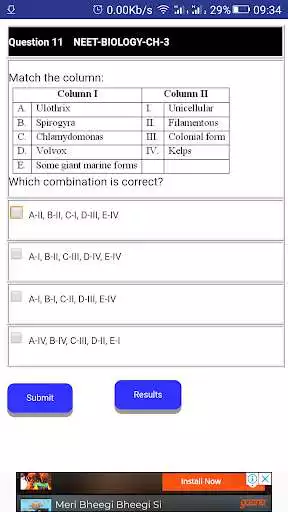 Play NEET BIOLOGY CH-3 QUIZ  and enjoy NEET BIOLOGY CH-3 QUIZ with UptoPlay