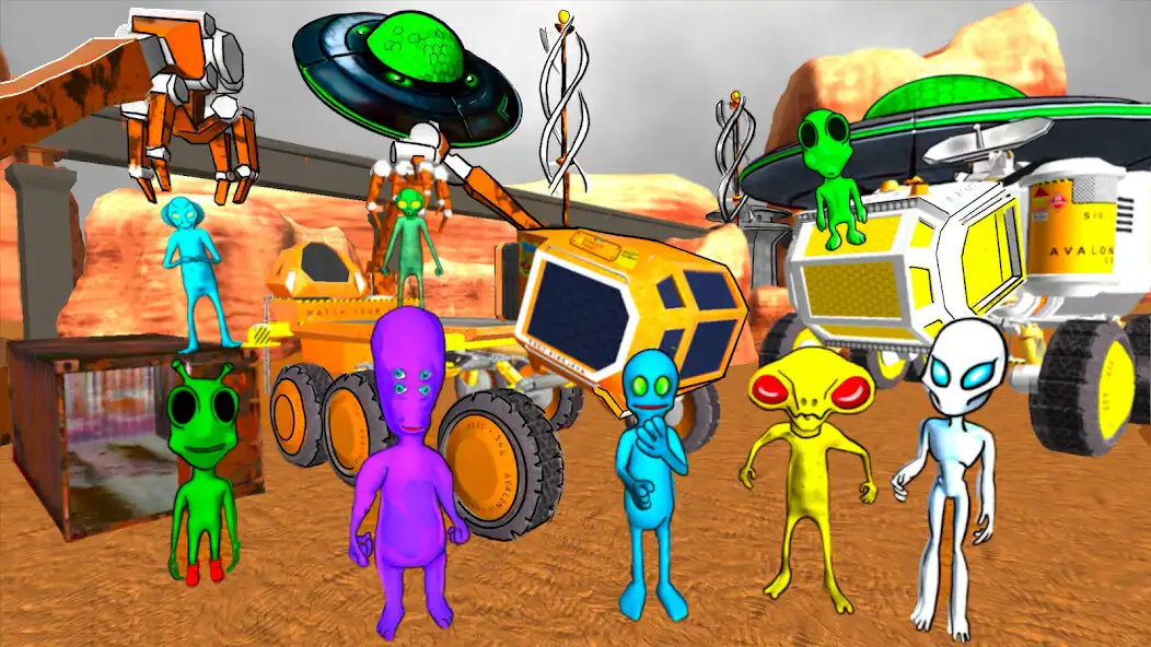 Play Neighbor Aliens Mars Adventure  and enjoy Neighbor Aliens Mars Adventure with UptoPlay