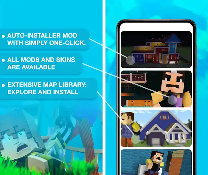 Play Neighbor Secret Mod for MCPE as an online game Neighbor Secret Mod for MCPE with UptoPlay
