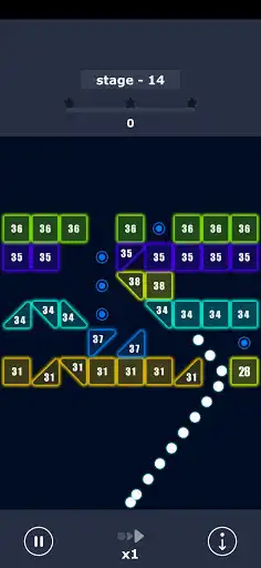 Play Neo ball vs brick break as an online game Neo ball vs brick break with UptoPlay