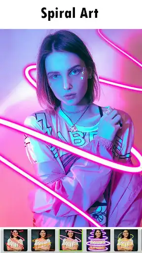 Play Neon art wings Photo effect as an online game Neon art wings Photo effect with UptoPlay