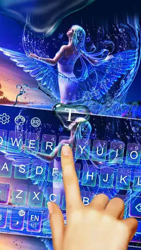 Play APK Neon Blue Angle Keyboard Theme  and enjoy Neon Blue Angle Keyboard Theme with UptoPlay keyboard.theme.k820006556