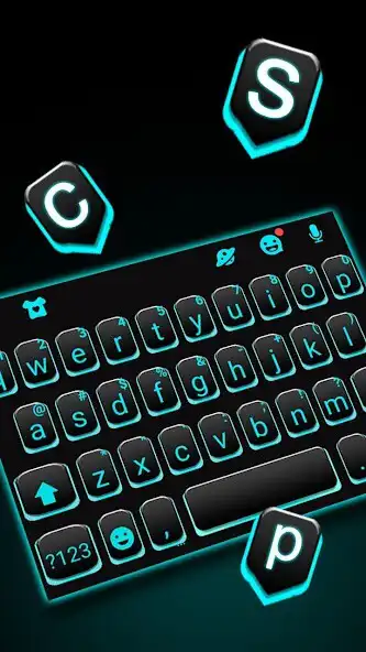 Play Neon Blue Black Theme as an online game Neon Blue Black Theme with UptoPlay