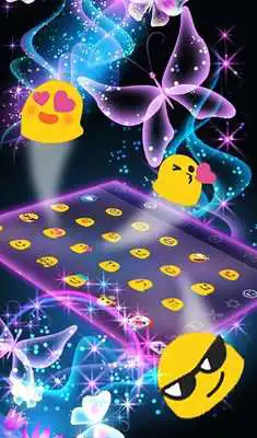 Play Neon Blue Butterfly